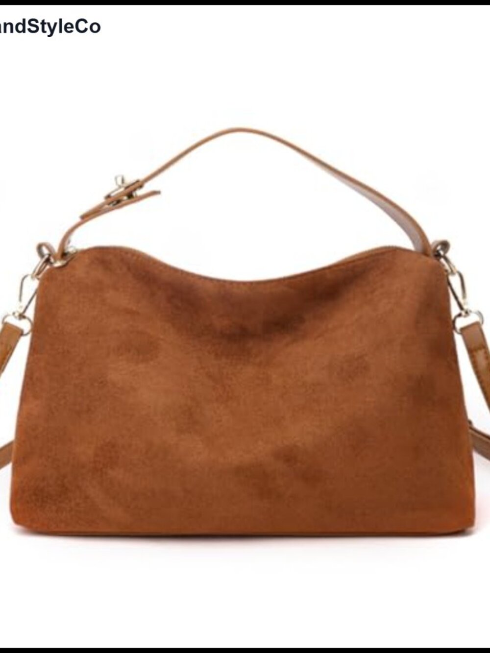 Suede Hobo Shoulder Bag Crossbody Purse